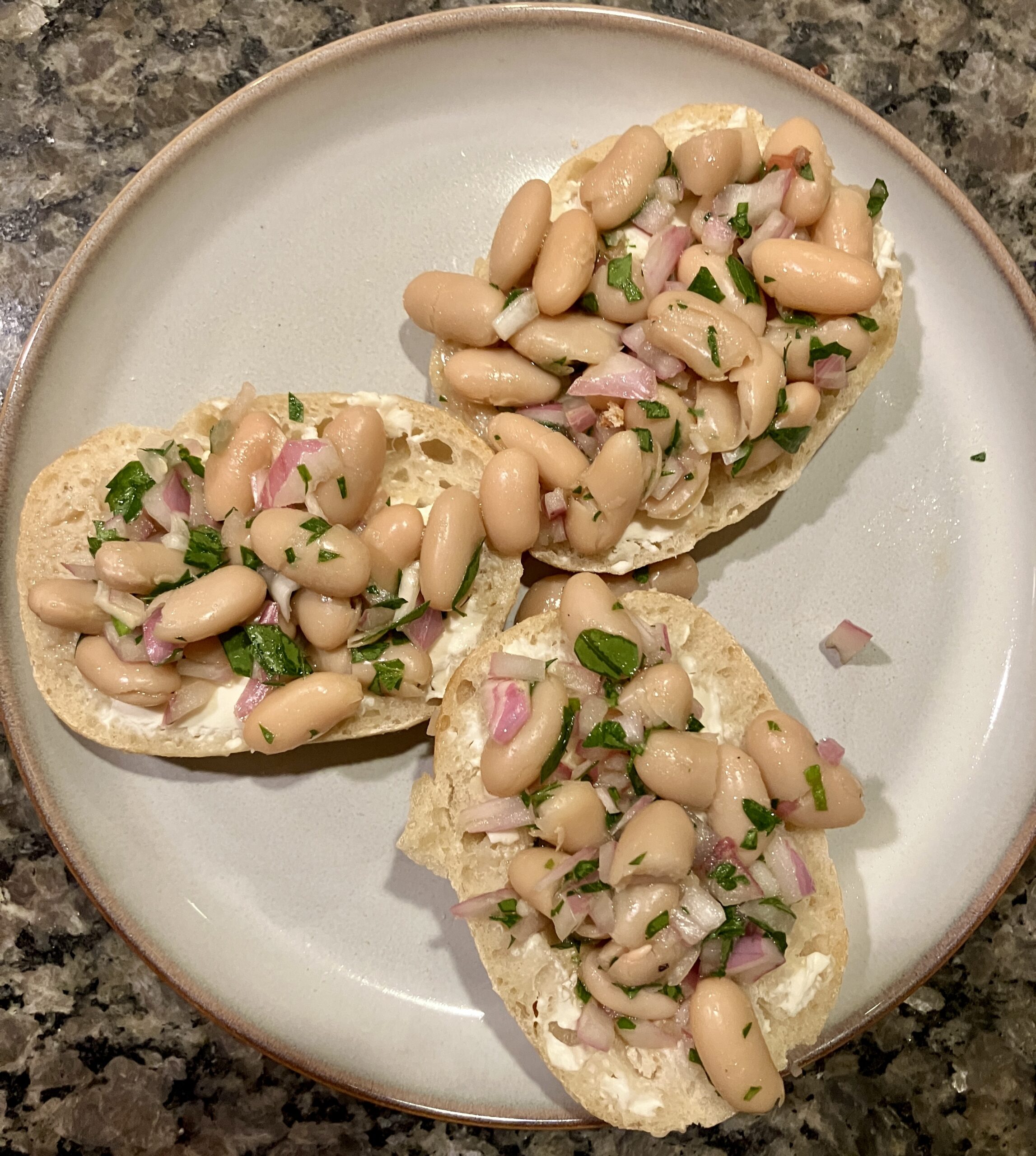 marinated beans on toast